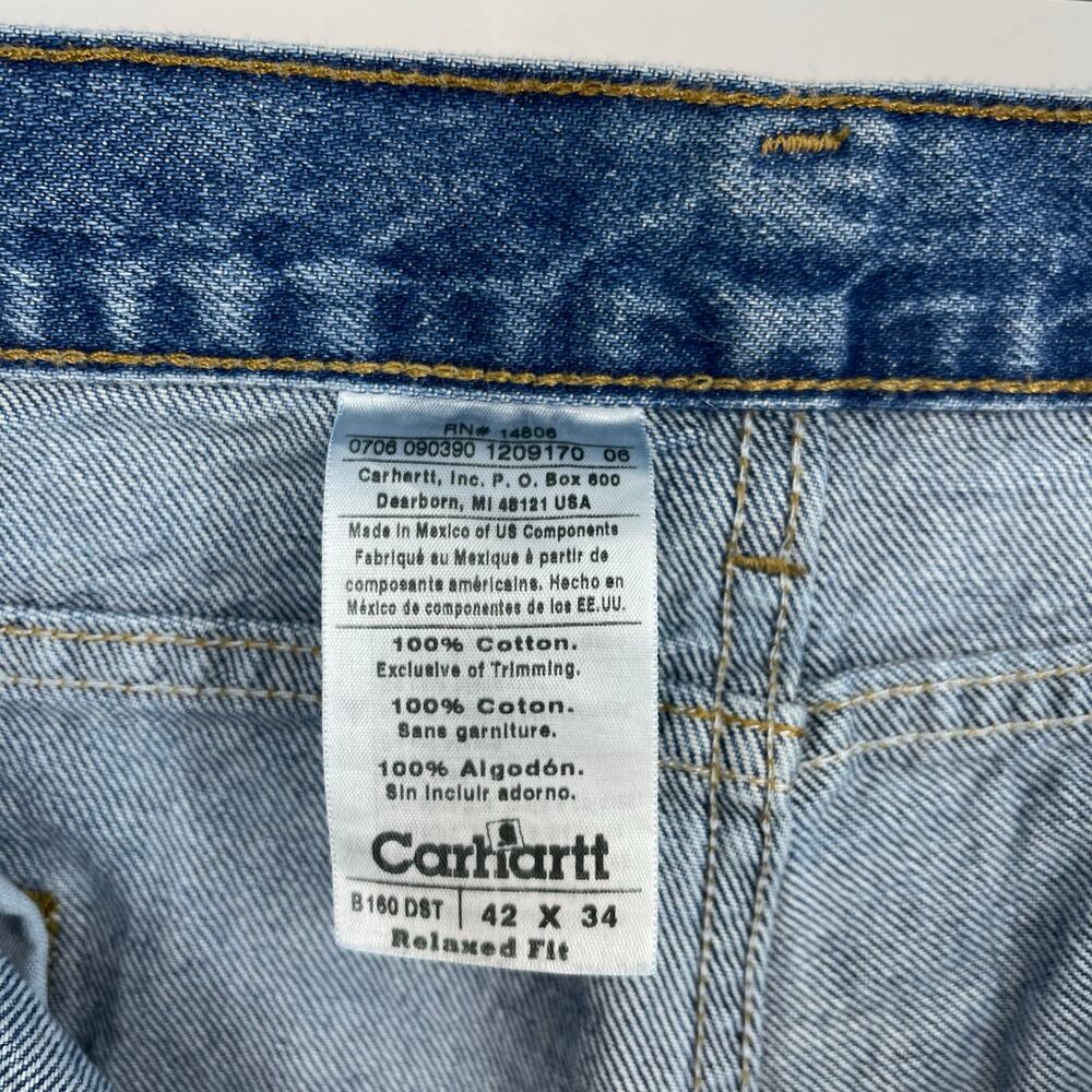 Carhartt Relaxed Fit Jeans Blue Men’s Size 42x34 - Picture 6 of 7